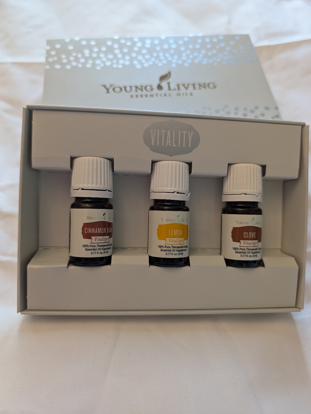 Young Living Vitality Essential Oil Trio - Cinnamon Bark, Lemon, Clove (5ml)